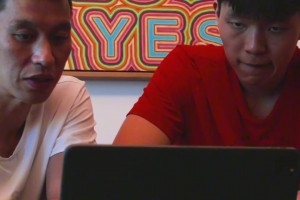 開“小灶”！林書豪與楊瀚森一起分析克林根比賽錄像并講解動作